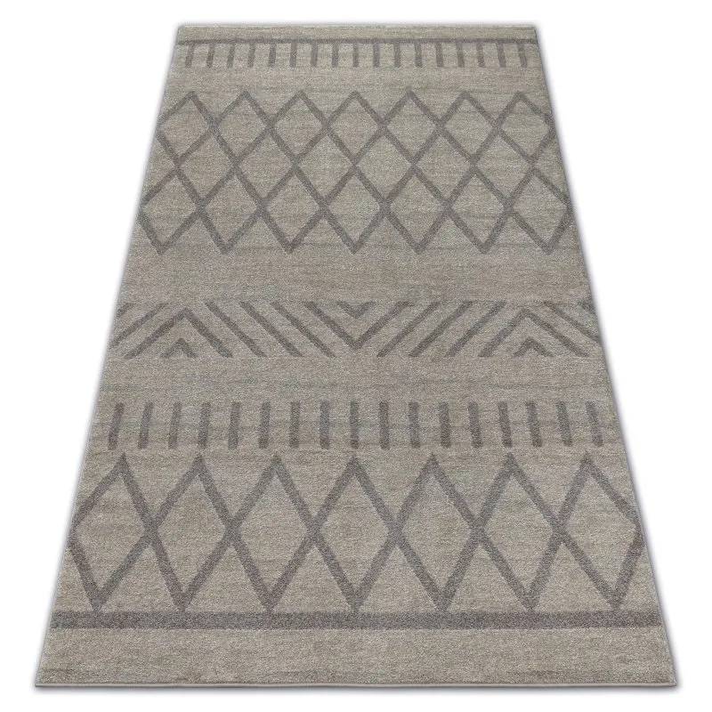 Dywan SOFT 8034 ETNO BOHO krem / jasny brąz