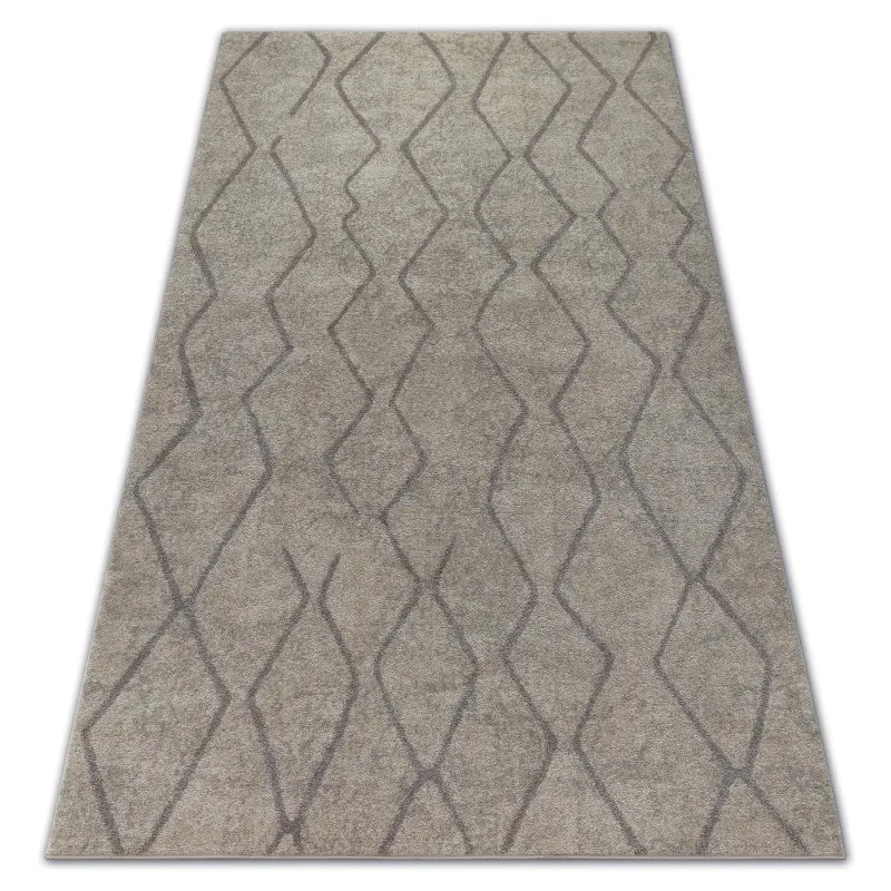 Dywan SOFT 8050 ZYGZAK BOHO krem / jasny brąz