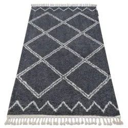 Carpet BERBER ASILA B5970 grey / white Fringe Berber Moroccan shaggy
