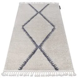 Carpet BERBER MEKNES B5910 cream / grey Fringe Berber Moroccan shaggy