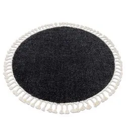 Carpet BERBER 9000 circle grey Fringe Berber Moroccan shaggy