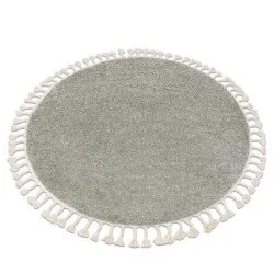 Carpet BERBER 9000 circle green Fringe Berber Moroccan shaggy