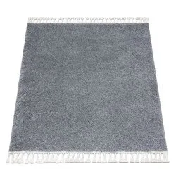 Carpet BERBER square 9000 grey Fringe Berber Moroccan shaggy