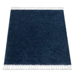 Carpet BERBER square 9000 navy Fringe Berber Moroccan shaggy