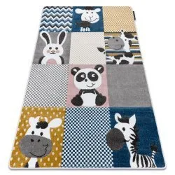 Carpet PETIT ZOO ANIMALS cream / grey