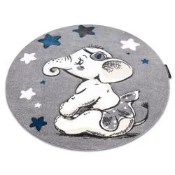 Carpet PETIT ELEPHANT STARS circle grey