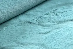 Dywan BUNNY koło aqua niebieski IMITACJA FUTRA KRÓLIKA