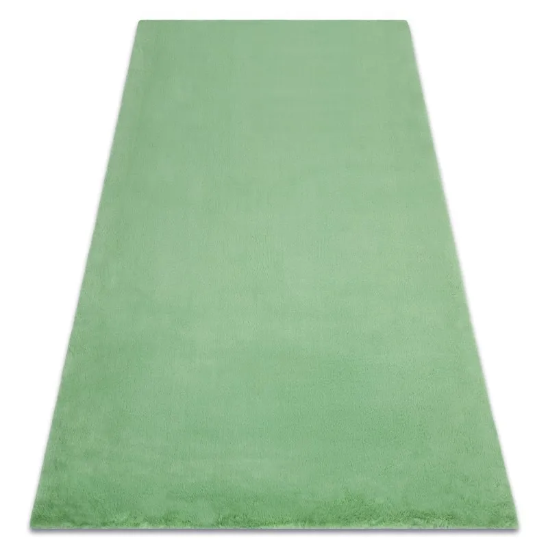 Carpet BUNNY green IMITATION OF RABBIT FUR