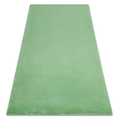 Carpet BUNNY green IMITATION OF RABBIT FUR
