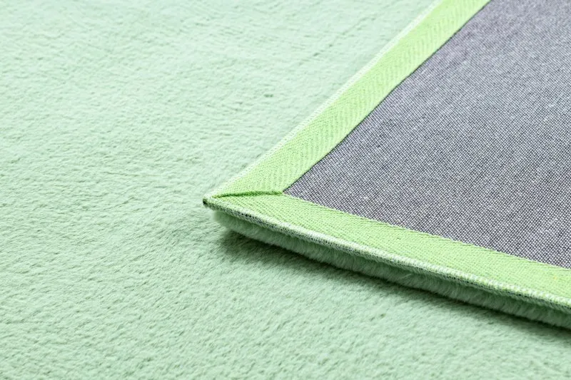 Carpet BUNNY green IMITATION OF RABBIT FUR