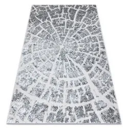 Modern MEFE carpet 6185 Tree wood - structural two levels of fleece grey 