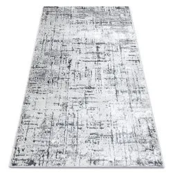 Modern MEFE carpet 8722 Lines vintage - structural two levels of fleece grey / white