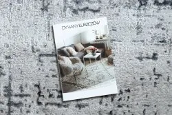 Dywan MEFE nowoczesny  8722 Linie vintage przecierany - Strukturalny, dwa poziomy runa szary / biały