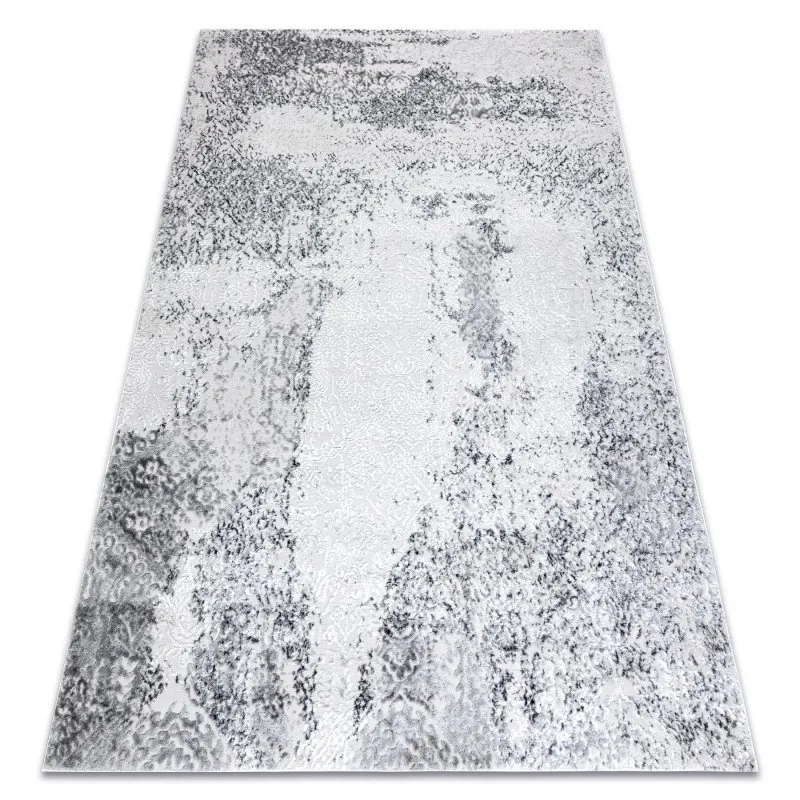 Dywan MEFE nowoczesny  8731 Przecierany vintage - Strukturalny, dwa poziomy runa szary