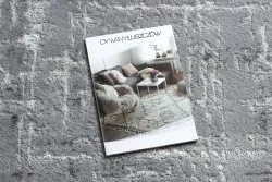 Dywan MEFE nowoczesny  Koło 8722 Linie vintage przecierany - Strukturalny, dwa poziomy runa szary / biały