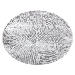 Modern MEFE carpet Circle 8725 Circles Fingerprint - structural two levels of fleece grey 