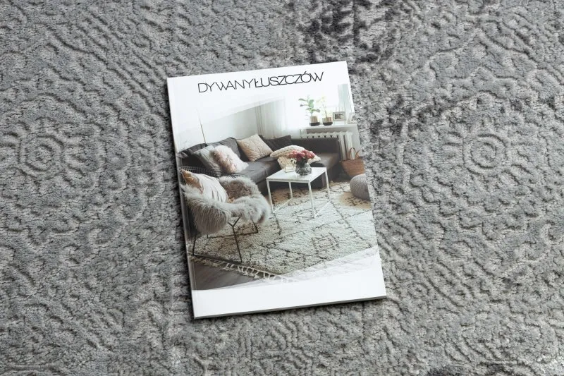 Dywan MEFE nowoczesny  Koło 8731 Przecierany vintage - Strukturalny, dwa poziomy runa szary
