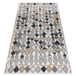 Carpet SISAL COOPER Diamonds, Zigzag 22217 ecru / black