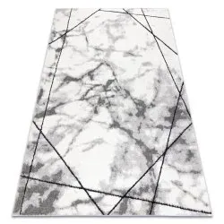 Modern carpet COZY Lina, geometric, marble - structural two levels of fleece grey