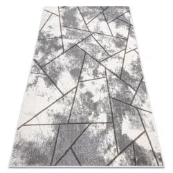 Modern NOBLE carpet 1518 67 Vintage, geometric - structural two levels of fleece cream / grey