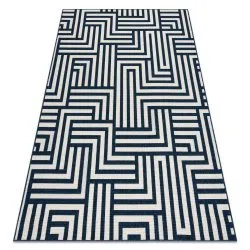 Carpet SPRING 20421994 labyrinth sisal, looped - cream / blue