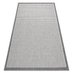Carpet SPRING 20411332 lines, frame sisal, looped - grey