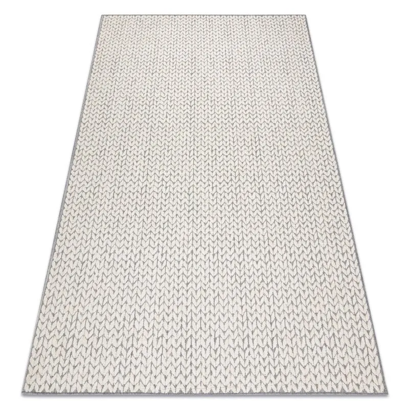 Dywan SPRING 20467332 Jodełka, chevron sznurkowy, pętelkowy - krem