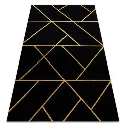 Exclusive EMERALD Carpet 1012 glamour, stylish geometric black / gold