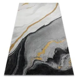 Exclusive EMERALD Carpet 1017 glamour, stylish marble black / gold