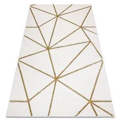 Exclusive EMERALD Carpet 1013 glamour, stylish geometric cream / gold