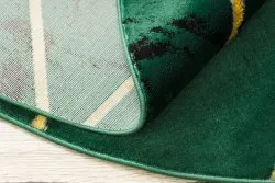 Dywan EMERALD ekskluzywny 1012 koło - glamour, stylowy marmur, geometryczny butelkowa zieleń / złoty