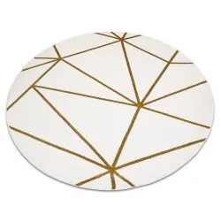 Exclusive EMERALD Carpet 1013 circle - glamour, stylish geometric cream / gold
