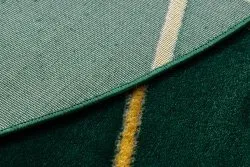 Dywan EMERALD ekskluzywny 1013 koło - glamour, stylowy geometryczny butelkowa zieleń / złoty