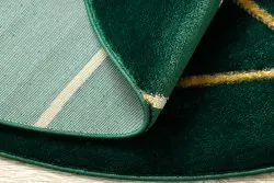 Dywan EMERALD ekskluzywny 1013 koło - glamour, stylowy geometryczny butelkowa zieleń / złoty