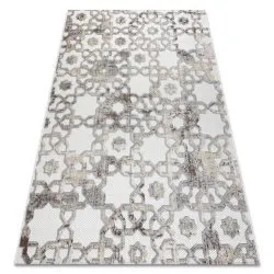 Carpet Structural SOLE D3882 Ornament - Flat woven beige / grey