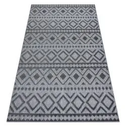 Carpet Structural SOLE D3852 Boho, diamonds - Flat woven grey