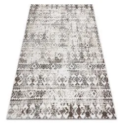 Carpet Structural SOLE D3732 Aztec, diamonds - Flat woven beige