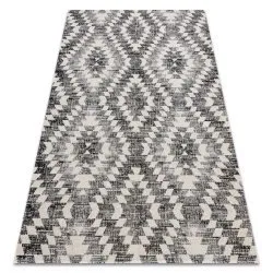 Modern carpet MUNDO D7461 diamonds 3D outdoor grey / beige