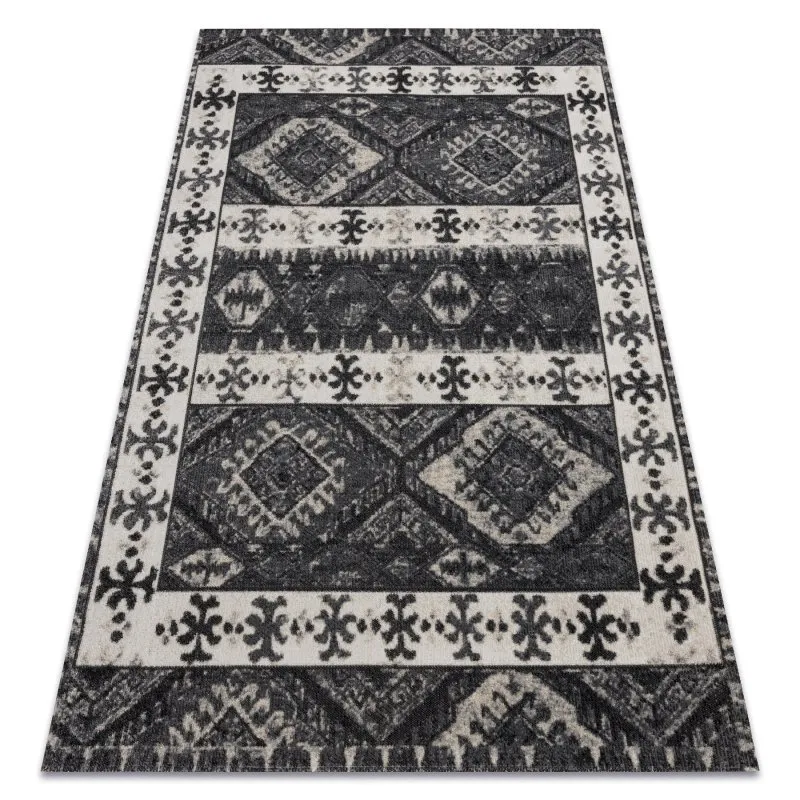 Dywan nowoczesny MUNDO E0651 etniczny outdoor beż / czarny