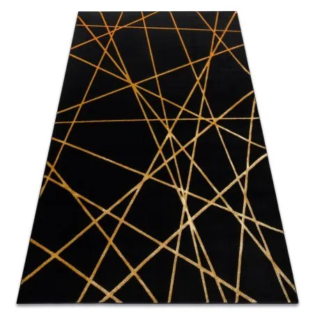 Dywan GLOSS nowoczesny  406C 86 stylowy, glamour, art deco, geometryczny czarny / złoty
