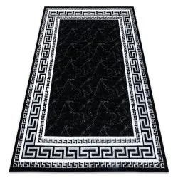 Modern GLOSS Carpet 2813 87 stylish, frame, greek black / grey