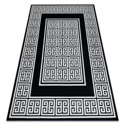 Modern GLOSS Carpet 6776 85 stylish, frame, greek black / ivory