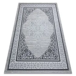Modern GLOSS Carpet 8490 52 Ornament, stylish, frame ivory / grey