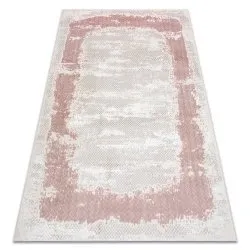 Carpet CORE A004 Frame, Shaded - structural two levels of fleece, beige / pink