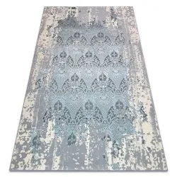 Carpet CORE W3824 Ornament Vintage - structural, two levels of fleece, light blue / cream / grey