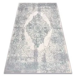 Carpet CORE W7161 Vintage rosette - structural, two levels of fleece, light blue / cream / grey