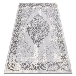 Carpet CORE W7161 Vintage rosette - structural, two levels of fleece, grey