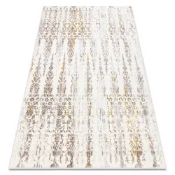 Carpet CORE 241A Ornament Vintage - structural, two levels of fleece, beige / gold
