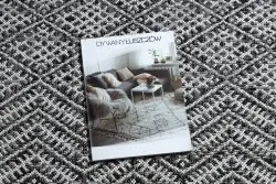 Dywan SZNURKOWY SIZAL SION Zygzag, Romby Boho 22168 płaskie tkanie czarny / ecru 