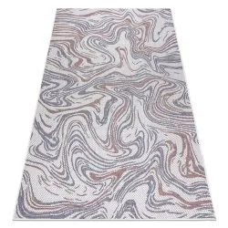 Carpet SISAL SION Waves 2836 Flat woven ecru / blue / pink
